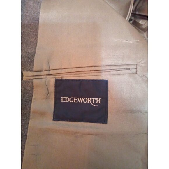 EDGEWORTH Vintage Gray Polyester Single Breasted Sport Coat Sz 44R - Picture 8 of 12